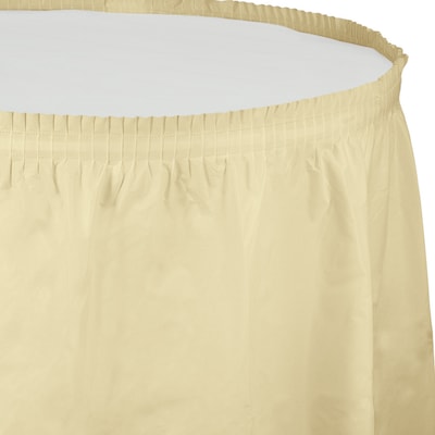 Creative Converting 14 Ivory Plastic Tableskirts, 3 Count (DTC010032TS)