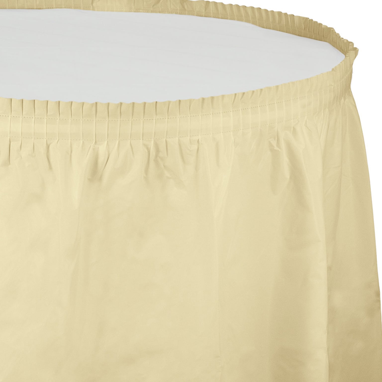 Creative Converting 14 Ivory Plastic Tableskirts, 3 Count (DTC010032TS)