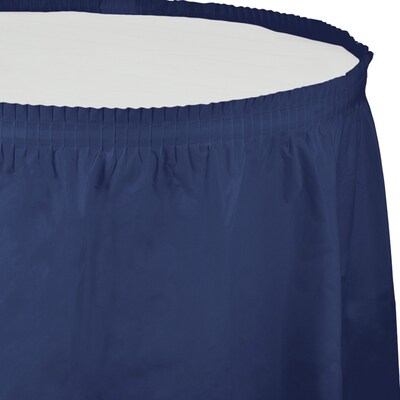 Creative Converting 14 Navy Blue Plastic Tableskirts, 3 Count (DTC010036TS)