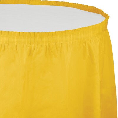 Creative Converting 14 School Bus Yellow Plastic Tableskirts, 3 Count (DTC010041TS)