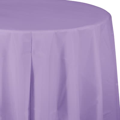 Creative Converting 82 Luscious Lavender Purple Round Plastic Tablecloths, 3 Count (DTC703265TC)