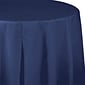 Creative Converting 82" Navy Blue Round Plastic Tablecloths, 3 Count (DTC703278TC)