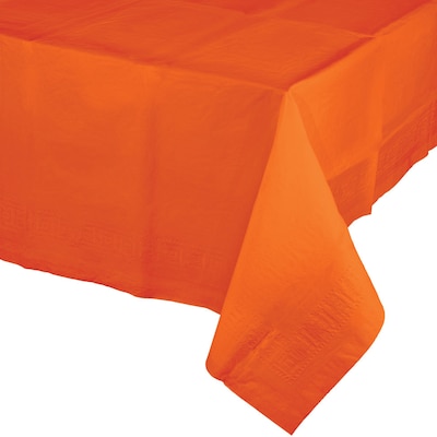 Creative Converting 54W x 108L Sunkissed Orange Paper Tablecloths, 3 Count (DTC710237TC)
