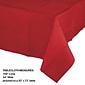 Creative Converting 54"W x 108"L Classic Red Paper Tablecloths, 3 Count (DTC711031TC)