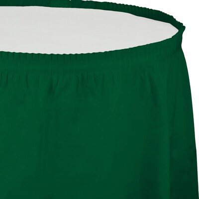 Creative Converting 14 Hunter Green Plastic Tableskirts, 3 Count (DTC743124TS)