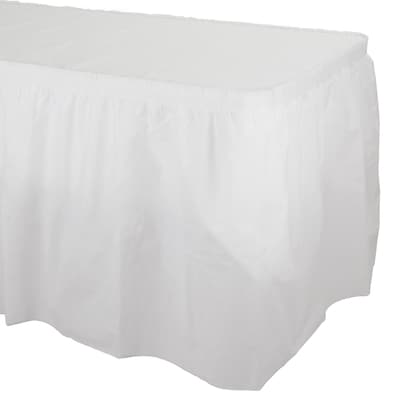 Creative Converting 29 x 156W White Tableskirts, 3 Count (DTC833272TS)