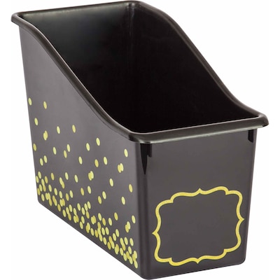 Teacher Created Resources Black Confetti Plastic Book Bin, Pack of 3 (TCR20336BN)