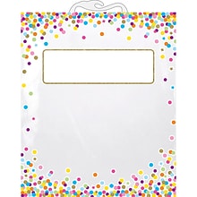 Ashley Productions Hanging Confetti Pattern Storage/Book Bag, 10.5 x 12.5, Pack of 10 (ASH10560BN)