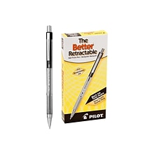 Pilot Better Retractable Ballpoint Pens, Fine Point, Black Ink, Dozen (30000)