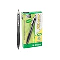 Pilot RexGrip BeGreen Retractable Ballpoint Pens, Medium Point, Black Ink, Dozen (32370)