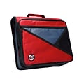 Case It The Universal 2 3-Ring Zipper Binders, Red (LT-007 RED)