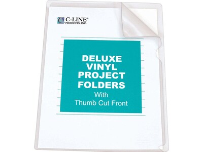 C-Line Deluxe Project Folders, Letter, Transparent, 50/Box (62138)