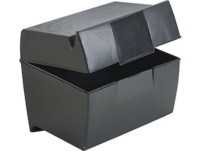 Oxford Index Card File Box, 500-Card Capacity, Black (01581)