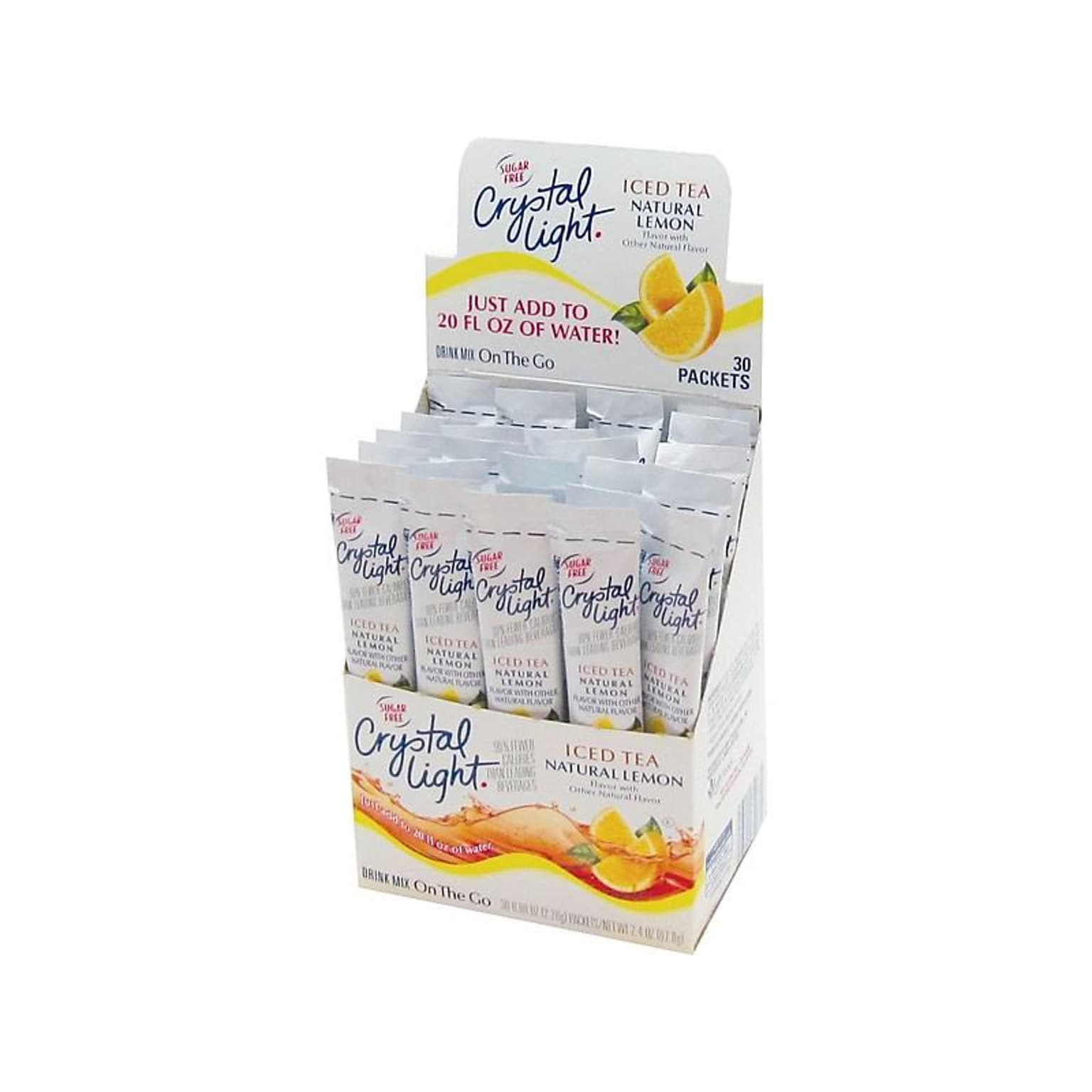 Crystal Light On The Go Lemon Powder Tea, 0.08 oz., 30/Box (00757)