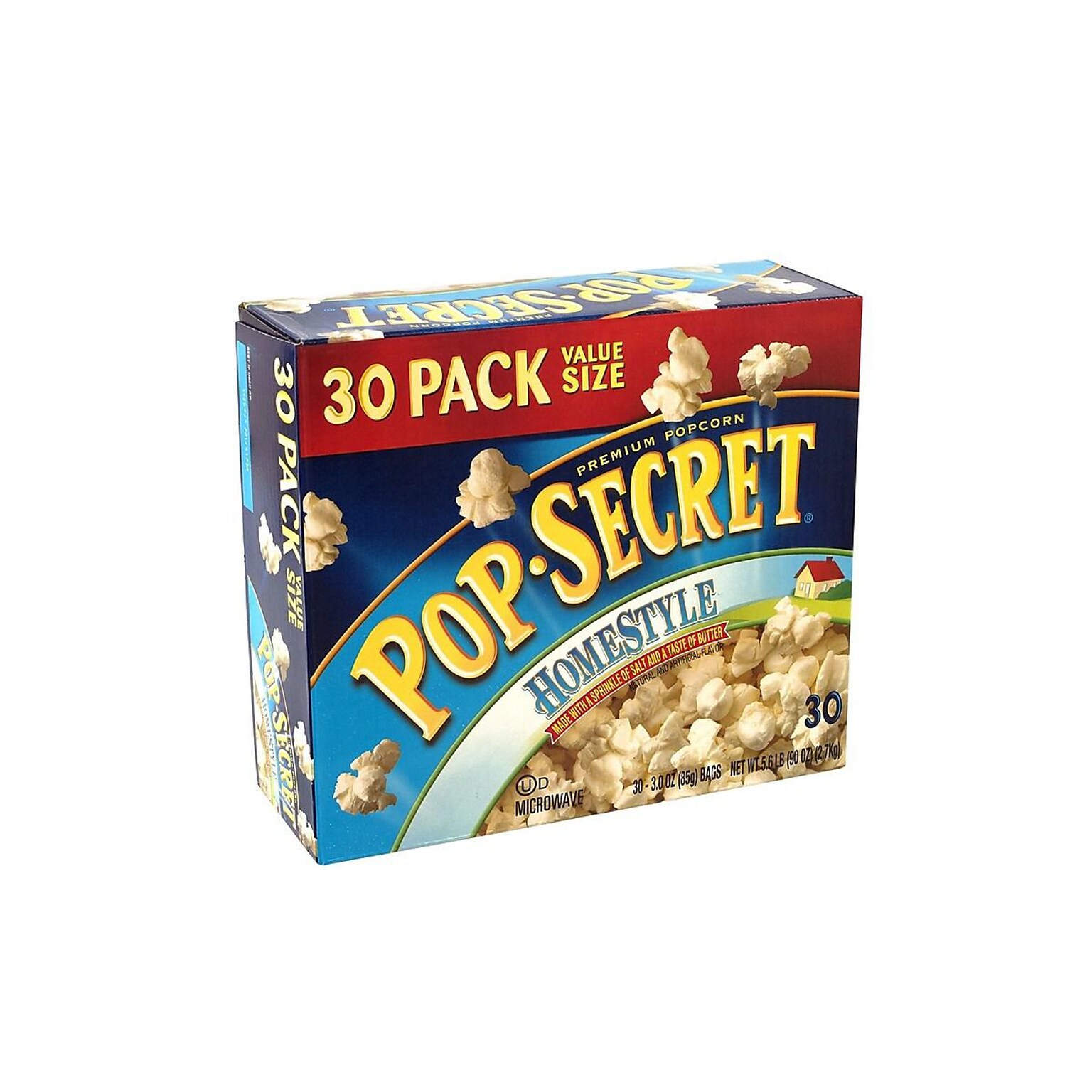 Pop Secret Popcorn, Homestyle, 3 oz., 30/Box (220-00634)