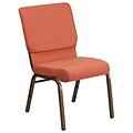 HERCULES Series 18.5W Cinnamon Fabric Stacking Church Chair with 4.25 Thick Seat - Gold Vein Frame [FD-CH02185-GV-CIN-GG]