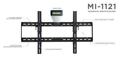 Mount-It! TV Wall Mount Bracket for Flat Screen, Tilt and Low Profile (MI-1121)