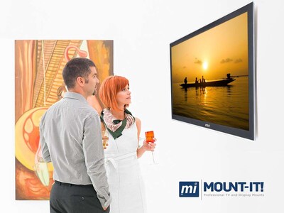 Mount-It! Tilt TV Wall Mount Bracket for 32"-65" Flat Screens (MI-1121M)