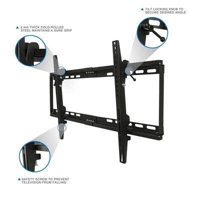 Mount-It! Tilt TV Wall Mount Bracket for 32"-65" Flat Screens (MI-1121M)