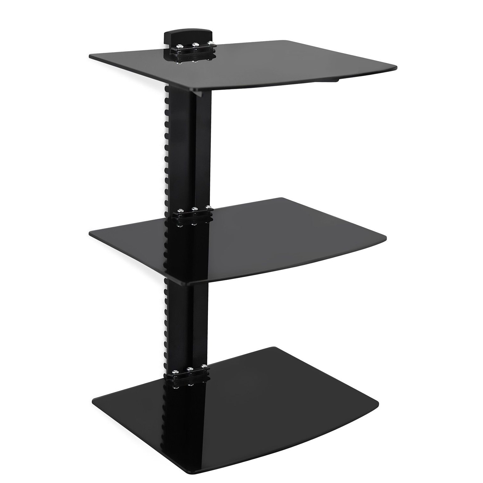 Mount-It! Wall Mounted Shelf Bracket Stand with 3 Glass Shelves (MI-893)