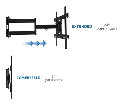 Mount-It! Full Motion Corner TV Wall Mount Bracket for 32" to 70" Flat Screen TVs (MI-345)