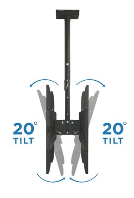 Mount-It! Dual TV Ceiling Mount, Full Motion Mount for 32" to 75" Flat Screen TVs (MI-502B)