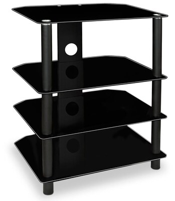 Mount-It! TV Media Stand, Glass Shelves, Audio Video Components (MI-867)