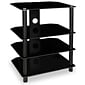 Mount-It! TV Media Stand, Glass Shelves, Audio Video Components (MI-867)