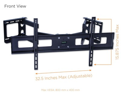 Mount-It! Articulating Corner Mount for TV Premium Swivel Full Motion Wall Bracket for 37-63 inch Screen (MI-484C)