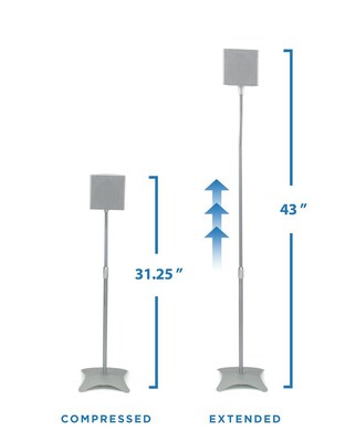 Mount-It! Speaker Stands for Home Theater 5.1 Channel Surround Sound System Satellite Speaker Stands Mounts (MI-1214S)