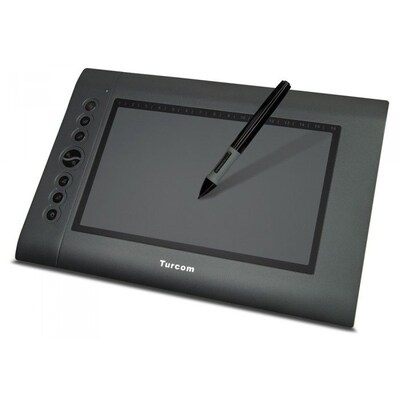 Turcom Pro Graphic Tablet Drawing with a rechargeable Pen/Stylus for PC, Mac Computer (TS-6610)