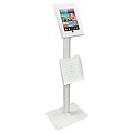 Mount-It! Secure iPad Floor Stand with Document Holder, White, Refurbished (MI-3770W)