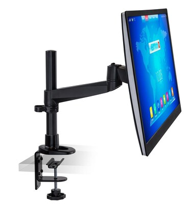 Mount-It! Modular Height Adjustable Adjustable Monitor Mount, Up to 27 Monitors, Black (MI-32116B)