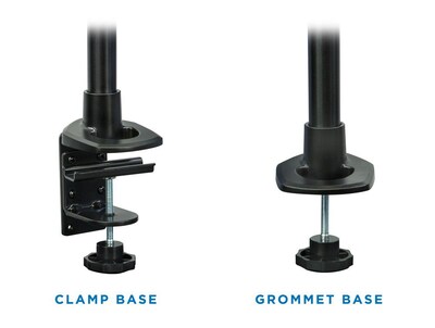 Mount-It! Modular Height Adjustable Adjustable Monitor Mount, Up to 27" Monitors, Black (MI-32116B)