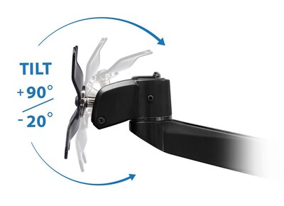 Mount-It! Modular Height Adjustable Adjustable Monitor Mount, Up to 27" Monitors, Black (MI-32116B)
