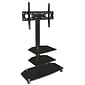 Mount-It! 3-Shelves Mobile TV Stand with Rolling Casters, Black (MI-870)