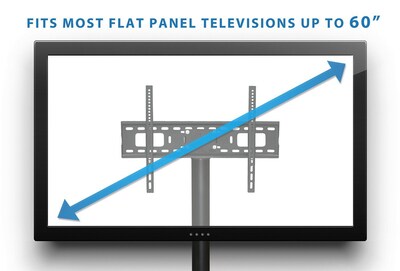 Mount-It! 3-Shelves Mobile TV Stand with Rolling Casters, Black (MI-870)