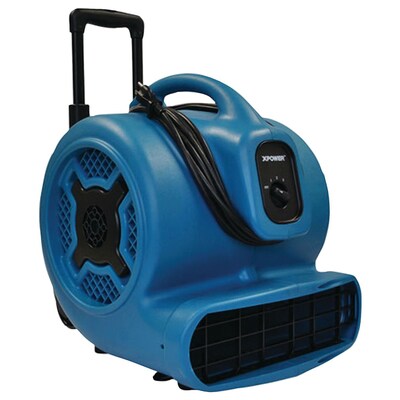 X-830H 1HP 3600CFM 3-Speed Commercial Air Mover/Carpet Dryer/Floor Blower Fan with Telescopic Handle & Wheels