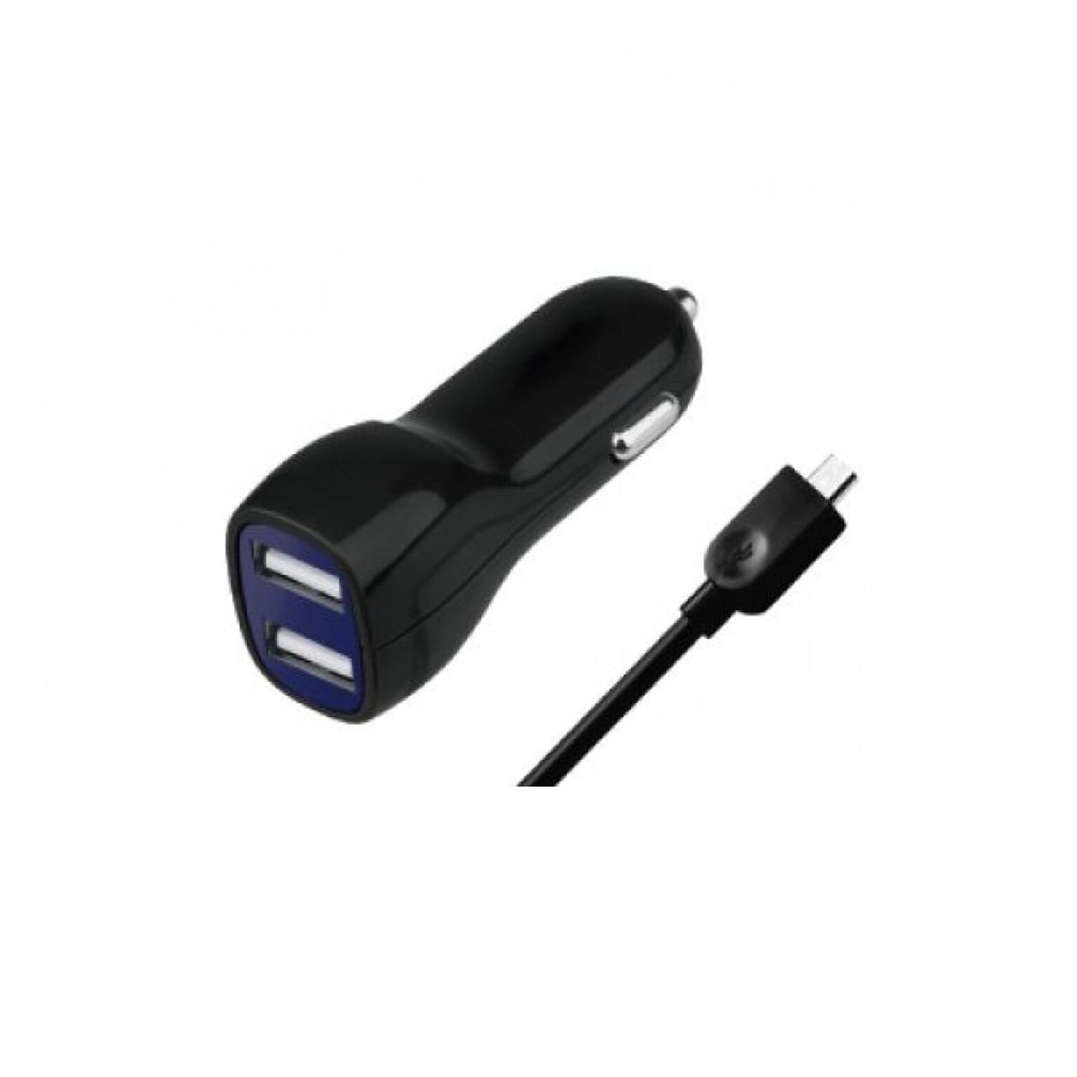 Overtime Dual Port Micro USB 2.1 AMP 4FT Car Charger (OTCMI2A)