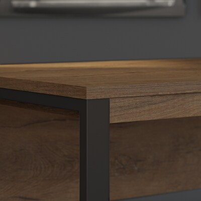Bush Furniture Latitude 60"W Writing Desk, Rustic Brown Embossed (LAD160RB-03)