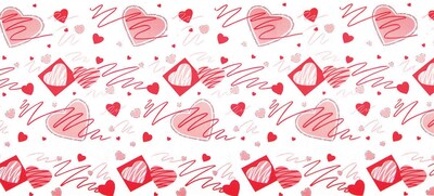 Pacon Corobuff 48 x 300 Corrugated Paper Roll, Valentine Hearts (0012251)