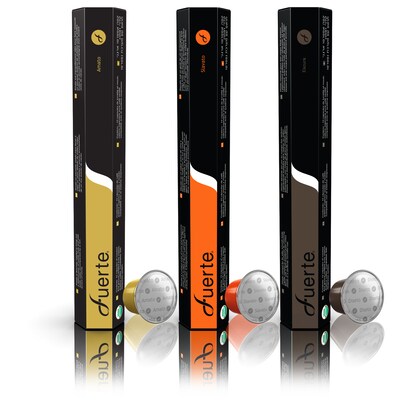 FUERTE Coffee Espresso Capsules, Organic Arabica Coffee Variety Pack, Pack of 60 (ASE-3611)