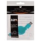 SumacLife Aqua Blue Retractable USB  Micro USB Sync and Charge Cable