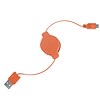 SumacLife Orange Retractable USB  Micro USB Sync and Charge Cable