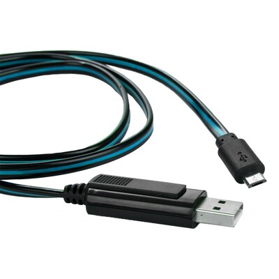 SumacLife Blue LED Light Sync and Charge Micro USB Cable