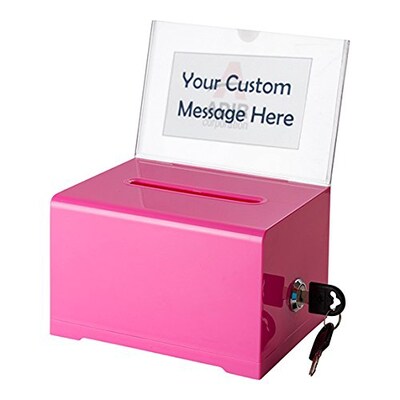 Acrylic Donation & Ballot Box w lock