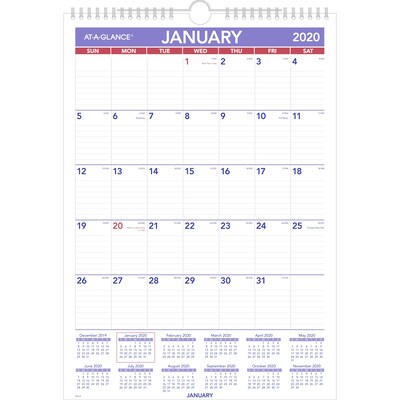2020 AT-A-GLANCE 12 x 17 Monthly Wall Calendar (PM2-28-20)