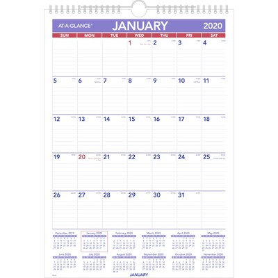 2020 AT-A-GLANCE 12 x 17 Monthly Wall Calendar (PM2-28-20)