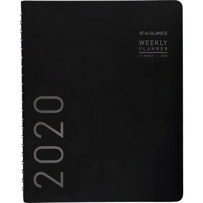 2020 AT-A-GLANCE 8 1/4 x 11 Weekly/Monthly Planner Contemporary, Black (70-950X-05-20)