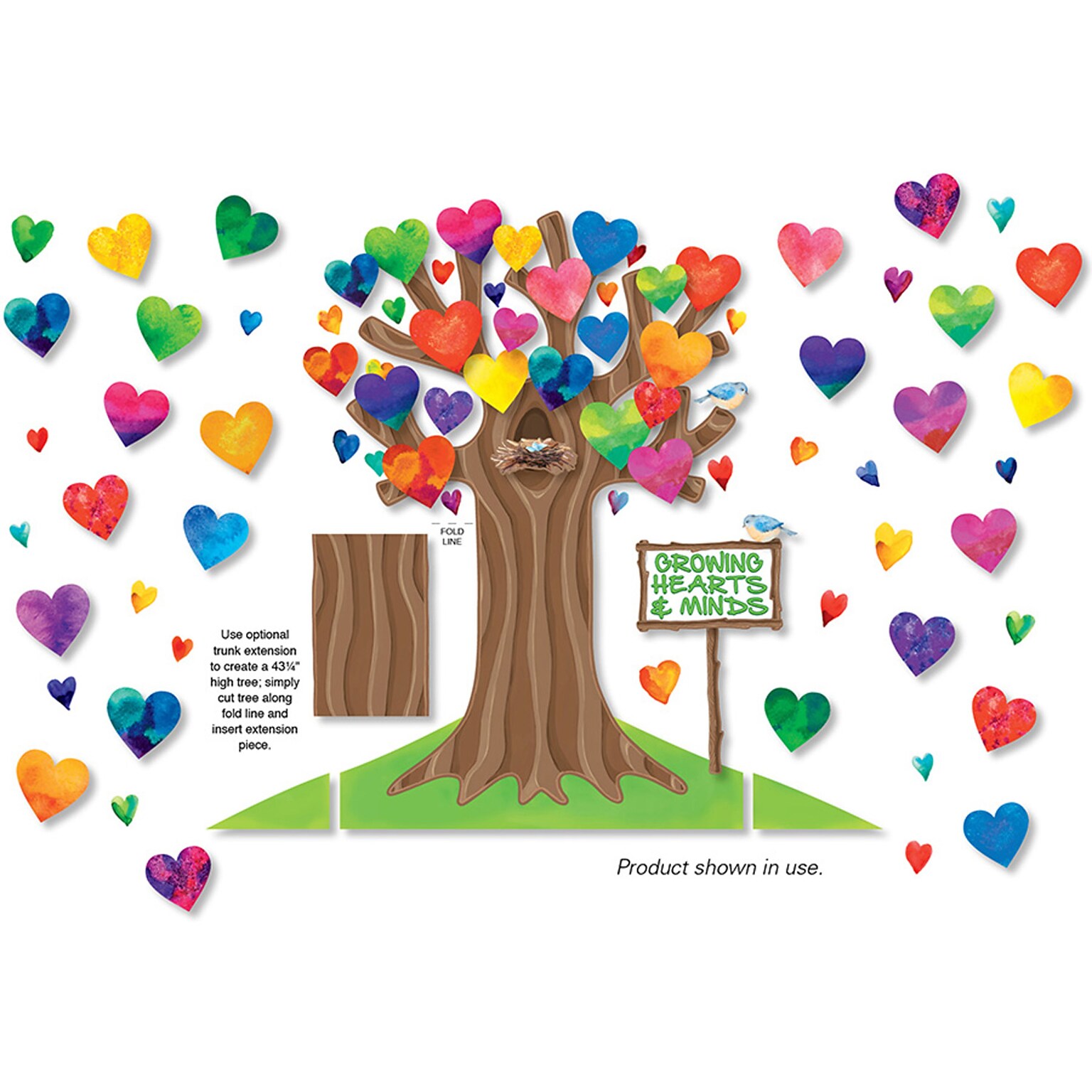 North Star Teacher Resource Growing Hearts & Minds Bulletin Board Set (NST3086)